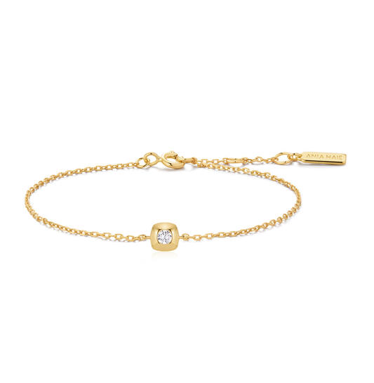  Tide Echo - Schakelarmbanden - Zilver / 14kt GP - Zirkonia - 18,5cm